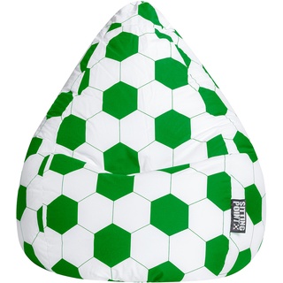 Beanbag Fankurve Xl  70 X 110 Cm (Farbe: Grün-Weiß)