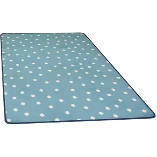 Kinderteppich "PUNTO, Made in Belgium", blau, B:140cm H:5mm L:200cm, Polyamid, PRIMAFLOR-IDEEN IN TEXTIL, Teppiche, Kinderteppich, Kurzflor, Motiv Punkte, Kinderzimmer