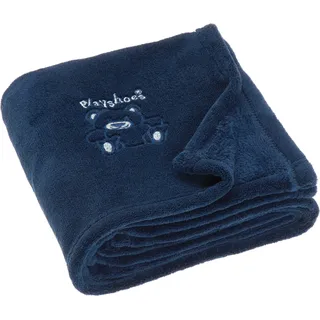 Playshoes Unisex Baby Fleece-Decke Bär 301700, 11 - Marine, 100 x 150 cm/39.4 Inch x 59 Inch
