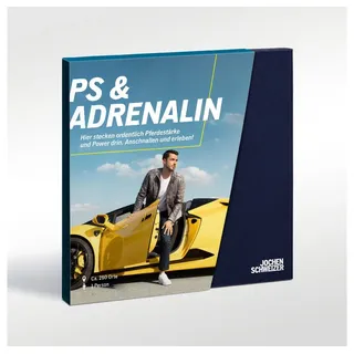 Jochen Schweizer Erlebnisgutschein Geschenkbox PS & Adrenalin, Heiße Reifen, heiße Herzen, heiße Schlitten