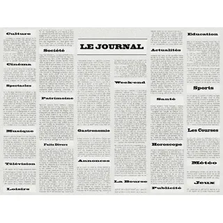 ProNappe 400 PROnappe Platzsets Vintage Zeitung weiß 30,0 x 40,0 cm