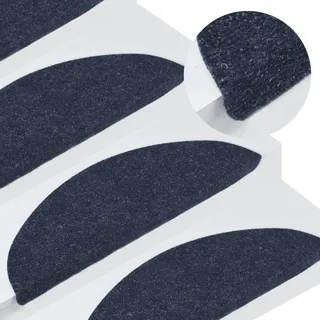 Sufrk Stufenmatten Selbstklebend 15 STK. 56x17x3 cm Blau Rechteckig Stufenmatten Schmal Treppenteppich Selbstklebend