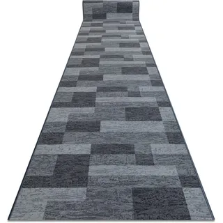 rugsx Antirutsch Teppichläufer Icona - moderner Kurzflor für Küche, Flur & Wohnzimmer, Meterware, Grau 120x200 cm