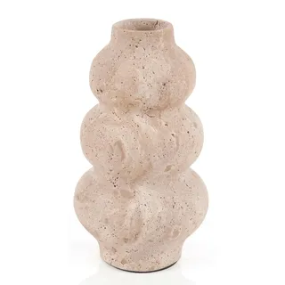 SPESHSTONES Tarvertin-Blumenvase für Heimdekoration, 22,9 cm Tischvasen | Handgefertigte große Steinvase für Blumen, Eingangsbereich, Regal, Kaminsims, Wohnzimmer, Hochzeit und Bauernhaus-Dekoration