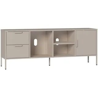 [en.casa] Kliri Lowboard 150 x 35 x 58 cm Kamelfarben Stahl