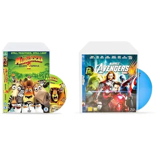 3L DVD Hüllen für DVD-Filme Aufbewahrung – Platz für Cover - 100 Stück & Blu-Ray Hüllen für Blu Ray Aufbewahrung – Hülle hat Platz für Cover inkl. praktischer Verschlussklappe - 50 Stück