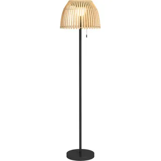 Outsunny Solar Stehlampe Outdoor Stehleuchte, USB Aufladbar LED Solarlampe für Indoor, IP44 Wasserdicht Standlampe, Dimmbar Warmweiß, Zugkettensc...