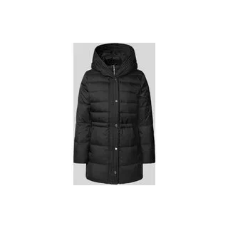 Daunenmantel mit Kapuze, Black, XS