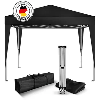 Kronenburg Handel Faltpavillon 2 x 2 m inkl. 0 Seitenteile Schwarz