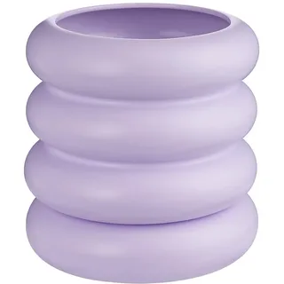 BUTLERS Blumentopf Hoop 4er-Set Steingut Lila Ø 14cm | Übertopf für Kräuter & Pflanzen, Pflanzentopf für innen, Blumenübertopf für Balkon | Dekoration Fensterbank Deko Wohnzimmer