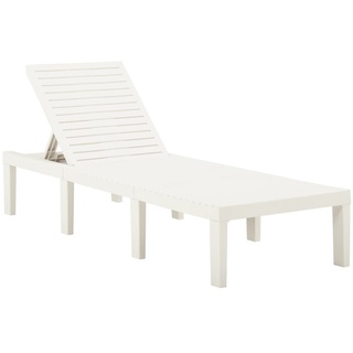 Gute® Sonnenliege Kunststoff Weiß Garten Möbel,Sonnenliegen Liegestühle Gartenliege ergonomisch Garten Lounge-Bett
