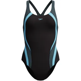 Speedo Badeanzug Damen Schwarz/Blau 44