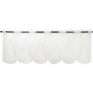 Delindo Lifestyle Scheibengardine GOLDENE TANNEN, transparente Bistrogardine in 45x115 cm, Moderne Schneemann Gardine zu Weihnachten