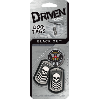 Driven Dog Tags Autoduft Black Out Duftbaum