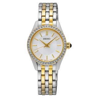 Seiko Damen Analog Quarz Uhr mit Edelstahl Armband SUR540P1