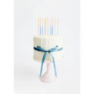 Rico Design Kerzen Dip Dye 14 Stk Blau/Pink/Gelb Ø 0,7 cm x 12,5 cm