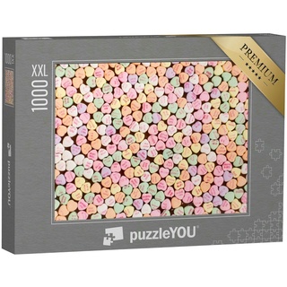 puzzleYOU Puzzle Süße Botschaften, die von Herzen kommen, 1000 Puzzleteile, puzzleYOU-Kollektionen Süßigkeiten