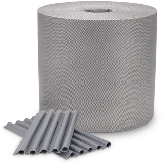 Covert It Garten Sichtschutz Zaun Grau 19cmx48m - Sichtschutz für Zaun -Doppelstabmattenzaun Komplett 150g/m2 - Sichtschutzstreifen für Doppelstabmatten - Sichtschutz für Stabmattenzaun