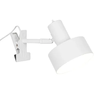 Nordlux Matis Klemmleuchte – Weiß, flexibler Lampenkopf, E27-Sockel, 150 cm Kabel, IP20 – Ideal für Schreibtisch, Nachttisch oder Leselampe