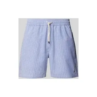 Badehose mit elastischem Bund Modell 'TRAVELER', Hellblau, XXL