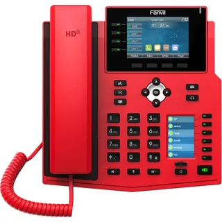 Fanvil X5U-R IP-Telefon Schwarz, rot