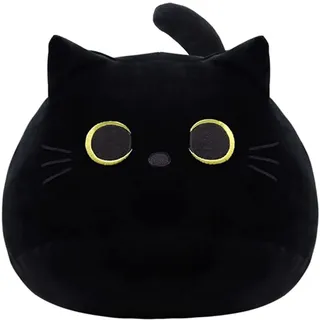 40 cm, schwarzes Katzen-Plüschspielzeug, Dicke Katze, Kawaii-Kissen, Plüsch, Lendenwirbelkissen, Heimdekoration, Jungen, Mädchen, Geburtstag, Valentinstag, WeihnachtenGeschenk