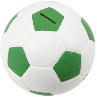 HMF Spardose 4790, Fußball in Lederoptik, 15 cm Durchmesser grün