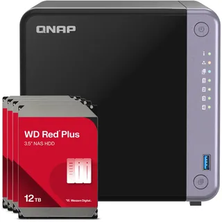 QNAP TS-432X-4G 48TB SATA rot/schwarz