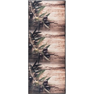 Küchenläufer »Kitchen 3070«, Sehrazat, rechteckig, Höhe: 8 mm, waschbar, Flachgewebe, Läufer, rutschfest, Kurzflor, Pflegeleicht braun|grau 65 cm x 180 cm x 8 mm