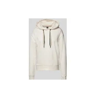 Hoodie mit Label-Print Modell 'STRIPE', Offwhite, L