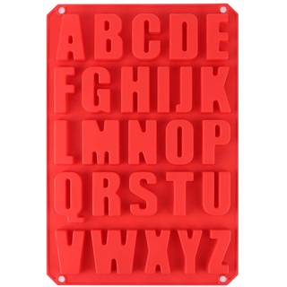 Fdit Silikon-Buchstaben-Kuchenform DIY Rechteckiges Alphabet Silikon-Kuchenform Antihaft-Eiswürfel-Küchenbackwerkzeug für die Bäckerei
