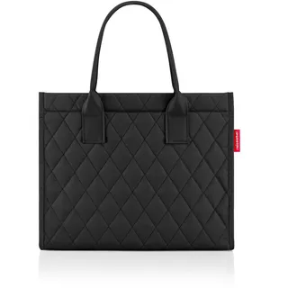 Reisenthel daily shopper rhombus black – Moderner, geradliniger Shopper für jeden Anlass - praktische Handtasche, groß genug für Ihre Einkäufe und Ihre Alltagsgegenstände