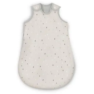 Ehrenkind® Baby Sommerschlafsack Rund | Bio-Baumwolle | Sommer Schlafsack Gr. 50/56 Natur-Graue Tropfen | Schlafsack Baby Schlafsack Kinder
