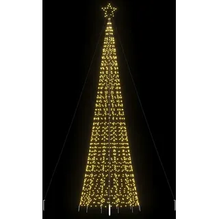 ACAGALA LED Weihnachtsbaum mit Erdspießen 500 cm 1534 LEDs Beleuchtete Kegelform Tannenbaum Außen mit Stern, Beleuchtet Christbaum mit Erdnägeln, Weihnachtsdeko Lichterpyramide Lichterbaum Warmweiß