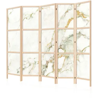 LUMASOUL Japanische Trennwand Paravent Raumteiler 225x172 cm Steinoptik