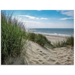 Artland Glasbild »Dünenlandschaft im Sommer an der Nordsee«, Strand (1 St) grün
