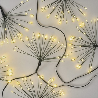 EMOS LED-Lichterkette warmweiß für Innen, 2,35 m lange Feuerwerk Weihnachtslichterkette NANO, 6 Stunden Timer Funktion, Netzteil und Transformator, für Partys, Weihnachten, grünes Kabel