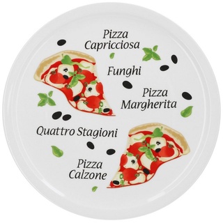 van Well Pizzateller Pizzateller Margherita groß 30,5cm Porzellan Teller mit schönem Motiv