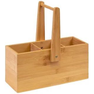 Westmark Küchen-Organizer Tischbutler 3 Fächer 26,5 x 27,8 x 10 cm Bambus Hellbraun
