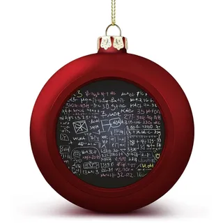 Weihnachtskugel-Ornamente, mathematischer Formel-Druck, vielseitig verwendbar, festliche Heimdekoration, ideal für Baum und Heimdekoration