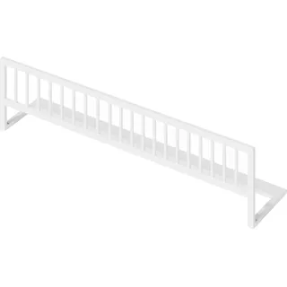 Bellabino Yuna Bett Rausfallschutz für Kinderbett und Babybett aus Kiefer Massivholz, klappbares Bettschutzgitter für Reisen, 140 x 37 x 33 cm, Bettgitter für Kleinkinder und Babys, weiß lackiert