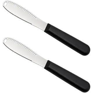 BrKern Buttermesser, Praktisches Küchenwerkzeug, Für Brotaufstrich und Frühstück, Robustes Edelstahl-Design, Ergonomischer Griff, 2 Stück