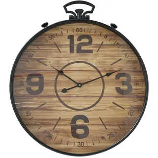 Boltze Wanduhr Brandon, 70 x 8 x 81 cm, braun, schwarz