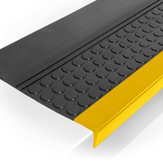 ANRO Stufenmatten Gummi außen/innen Treppenstufenmatten rutschfest Treppenstufen Matten gelb Größe 75x30x4cm
