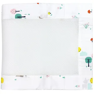 TupTam Bettnestchen TupTam Gitterstäbe Schutz Netz Babybett Nestchen 3D Mesh 2 Pack weiß