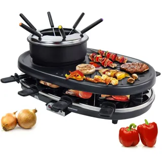 Syntrox Appenzell Raclette Grill Fondue 8 Personen