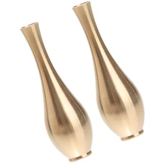 Cabilock 2 Stück Mini Kupfer Vase Vintage Stil Schmale Dekorative Tischvase aus Reinem Kupfer Kleine Zierliche Blumenvase für Wohnzimmer und Büro Moderne Home deko Robust und Formbeständig