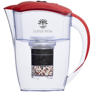 Lotus Vita Wasserfilter Kanne Esprit 1,3L - Rot - Natura Plus