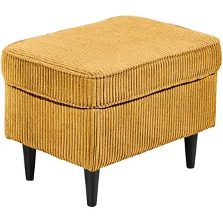 Carryhome Hocker, Gelb, Holz, Buche, massiv, rechteckig, 63x43x42 cm, Made in EU, Wohnzimmer, Hocker, Sitzhocker