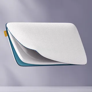 Emma Elite Stützkissen 70x40 cm – Höhenverstellbares ergonomisches Kopfkissen mit AirGrid® Kühlbezug – Atmungsaktives Memory Schaum Kissen mit waschbarem Bezug für alle Schlafpositionen